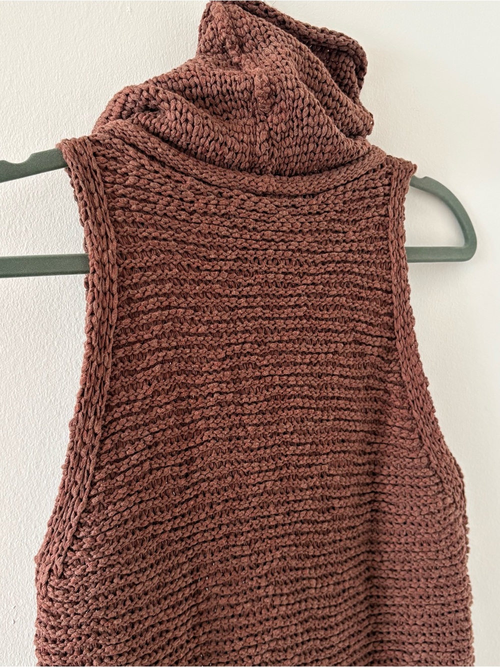 Anthropologie Pilcro Sleeveless Turtleneck Knit Sweater Vest in Brown Size S - Picture 5 of 9